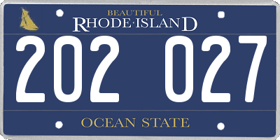 RI license plate 202027