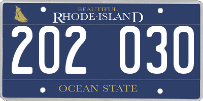 RI license plate 202030