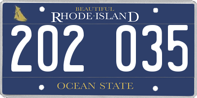 RI license plate 202035