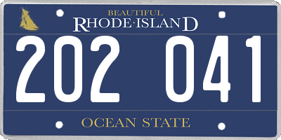 RI license plate 202041