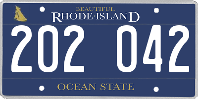 RI license plate 202042