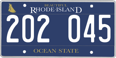 RI license plate 202045