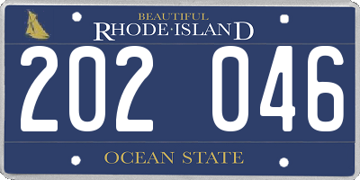 RI license plate 202046