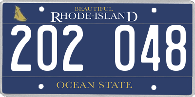 RI license plate 202048