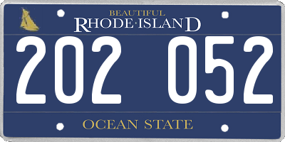 RI license plate 202052