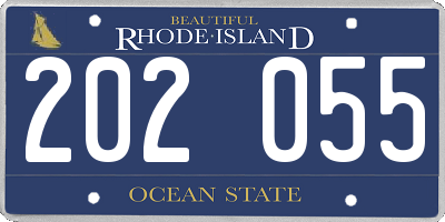 RI license plate 202055
