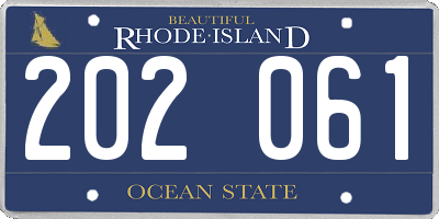 RI license plate 202061