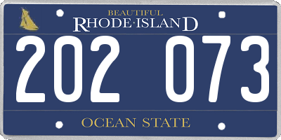 RI license plate 202073
