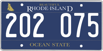 RI license plate 202075