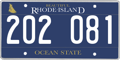 RI license plate 202081