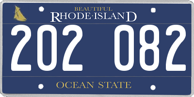 RI license plate 202082