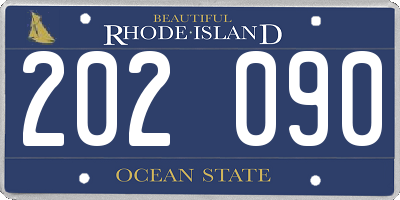 RI license plate 202090
