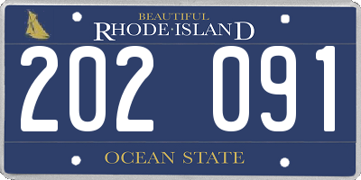 RI license plate 202091