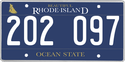 RI license plate 202097