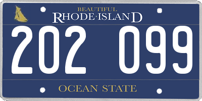 RI license plate 202099