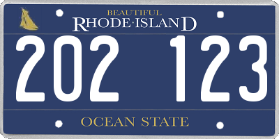 RI license plate 202123