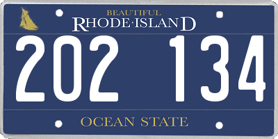 RI license plate 202134