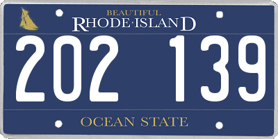 RI license plate 202139