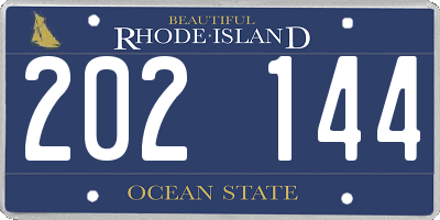 RI license plate 202144