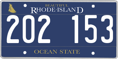 RI license plate 202153