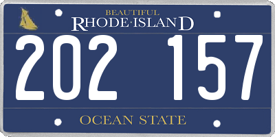 RI license plate 202157