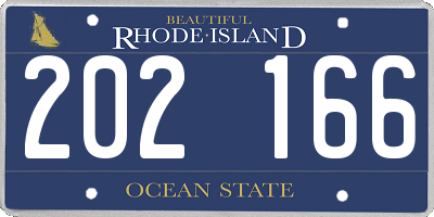 RI license plate 202166