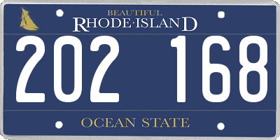 RI license plate 202168