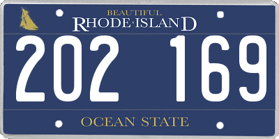 RI license plate 202169