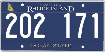 RI license plate 202171
