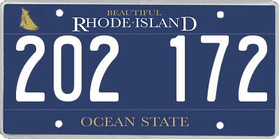RI license plate 202172