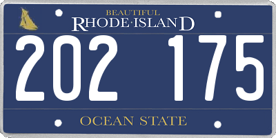 RI license plate 202175