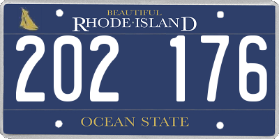 RI license plate 202176