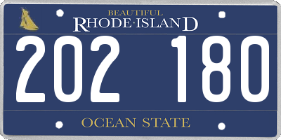 RI license plate 202180