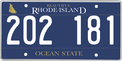 RI license plate 202181