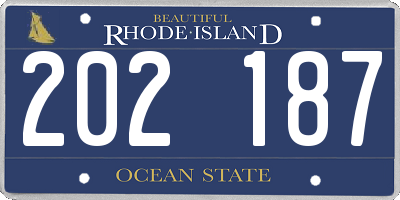 RI license plate 202187