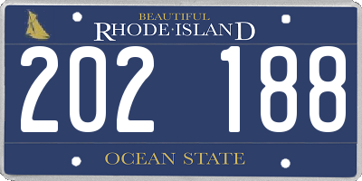 RI license plate 202188