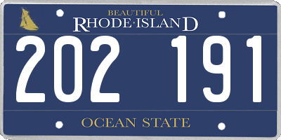 RI license plate 202191