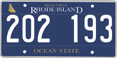 RI license plate 202193