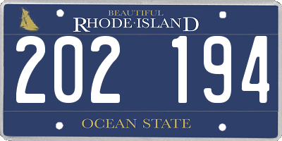 RI license plate 202194