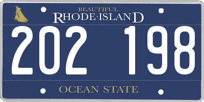 RI license plate 202198
