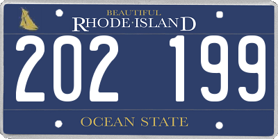 RI license plate 202199