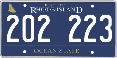 RI license plate 202223