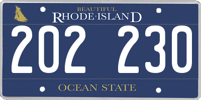 RI license plate 202230