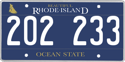 RI license plate 202233