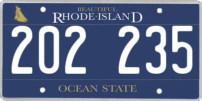RI license plate 202235