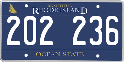 RI license plate 202236