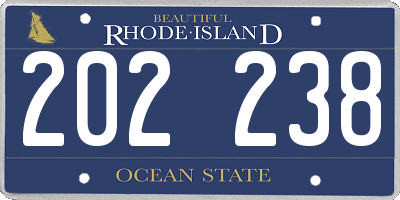RI license plate 202238