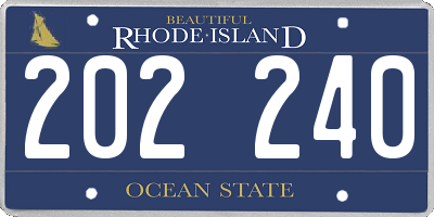 RI license plate 202240