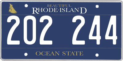 RI license plate 202244