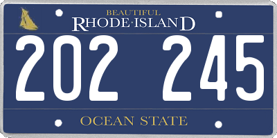 RI license plate 202245
